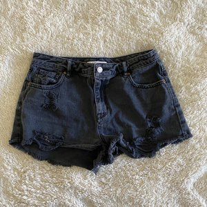 PacSun Black Denim Shorts Size 28
